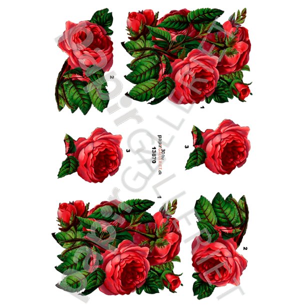 3D Ark Papirgalleriet.dk Blomster 13870