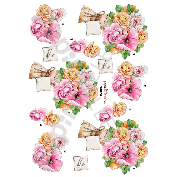 3D Ark By Papirgalleriet.dk Blomster 13874