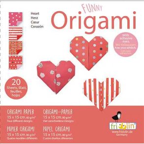 Origami - Foldepapir Funny 15x15 80g Hearts 2020123 Svrhedsgrad Easy