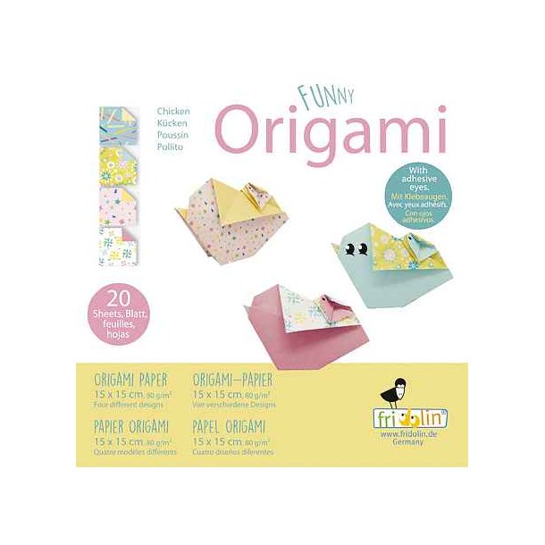 Origami - Foldepapir Funny 15x15 80g Kyllinger 2020129 Svrhedsgrad Normal