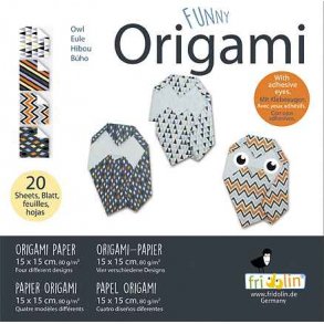 Origami Foldepapir Funny 15x15 80g Ugler 2020122 Svrhedsgrad:Easy