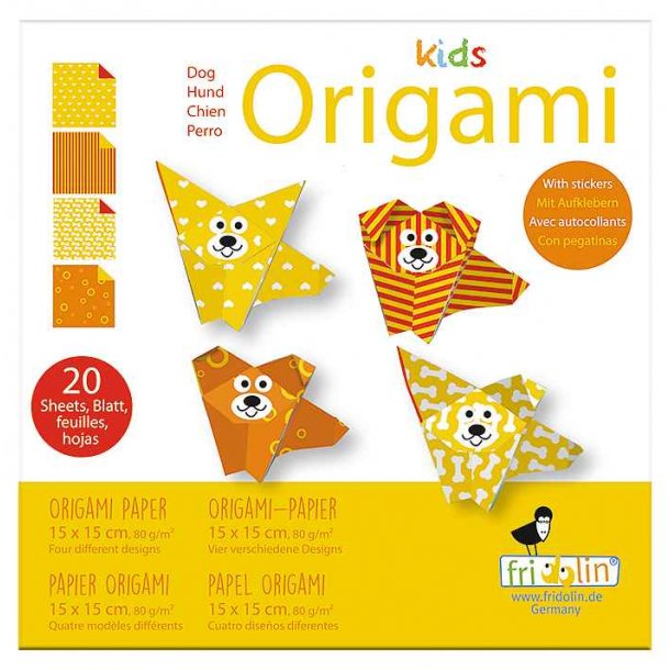 Origami Foldepapir Kids 15x15cm 80g Hunde 2020120
