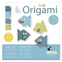 Origami Foldepapir Kids 15x15cm 80g Fisk 2020115