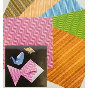 Origami - Foldepapir 15x15cm The Wave 18 ark 6 farver 