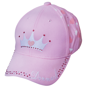 Caps - Brne Caps Prinsesse Med  Broderet Krone & Rhinsten 
