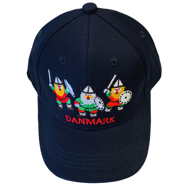 Caps - Brne Caps Med  Broderet Vikinger Navy Bl
