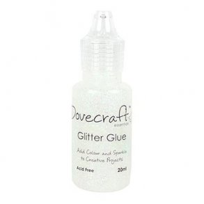 Dovecraft Glitterlim Crystal Hvid 20ml 202091