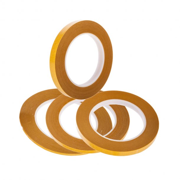 Dobbeltklbende tape Brun 50m