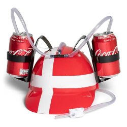 Drikkehjelm Dannebrogs Flag Danmark