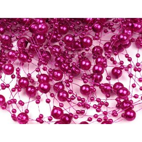 Bordpynt - Dekorations Perlekder 12x1,3m Fuchsia 
