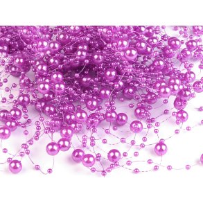 Bordpynt - Dekorations Perlekder 12x1,3m Lilla
