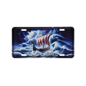 Metalskilt 2D Vikingeskib