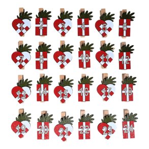 Trklemmer til pakkekalender 24 stk