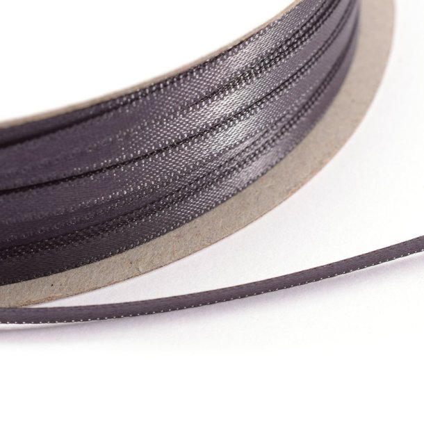 Satinbnd Koksgr 3mm x 25m