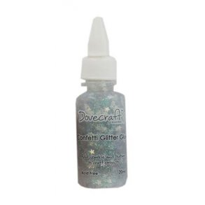 Dovecraft Confetti Glitterlim 20ml SliverStars 202084