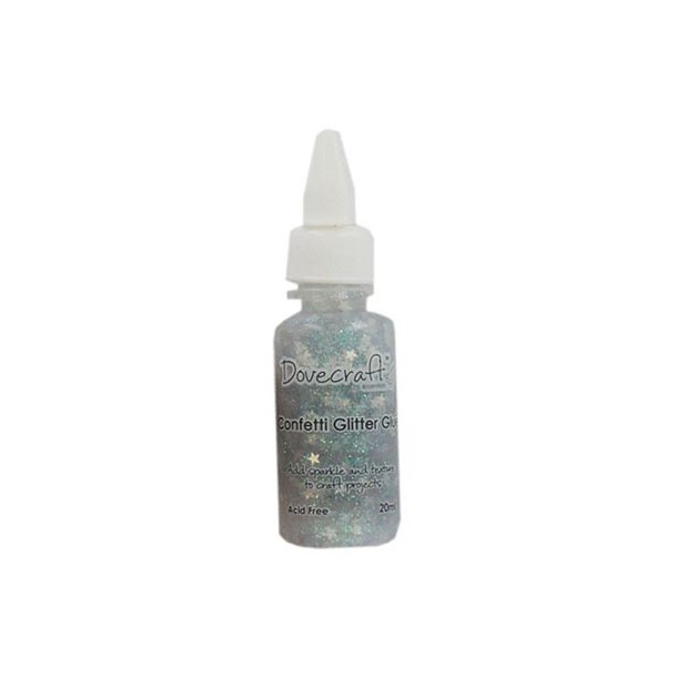 Dovecraft Confetti Glitterlim 20ml SliverStars 202084