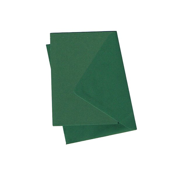 Mrke Grn Kort &amp; Kuverter A6 10stk pk