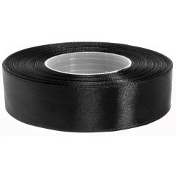 Satinbnd Sort 6-12-25-50 mm x 32m