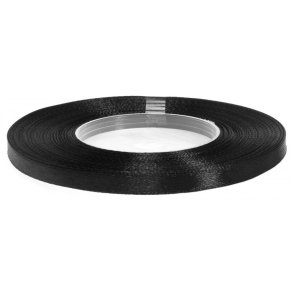 Satinbnd Sort 6-12-25-50 mm x 32m