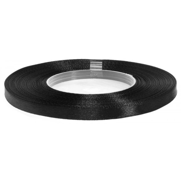 Satinbnd Sort 6-12-25-50 mm x 32m