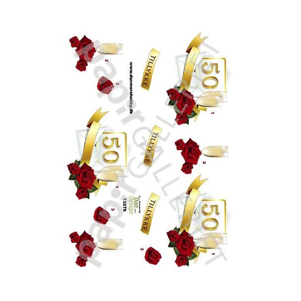 3D Ark Dan-Design Guldbryllup 13276