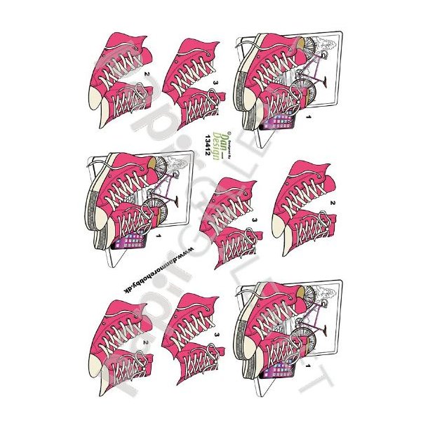 3D Ark Dan-Design Computer - Sneakers - Mobil Pink 13412