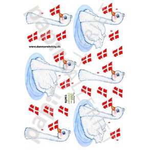 3D Ark Dan-Design Svane med Flag 13470