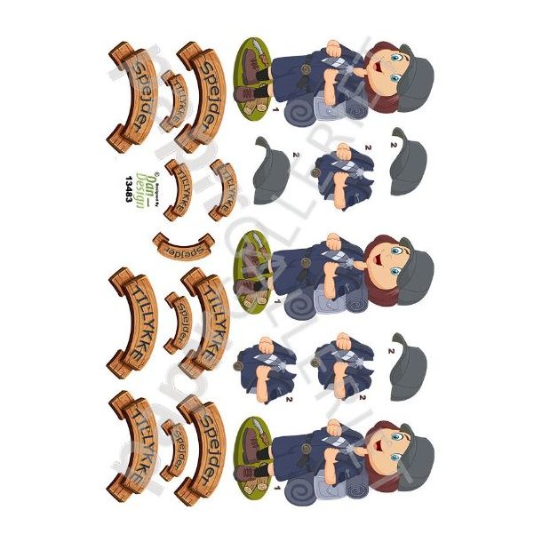 3D Ark Dan-Design Spejder Bl Pige 13483