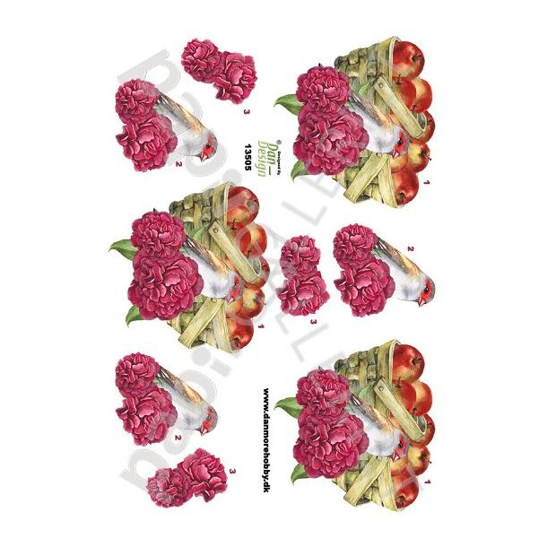 3D Ark Dan-Design BlomsterFrugtKurv 13505