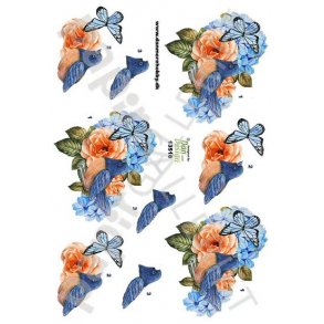 3D Ark Dan-Design BlomsterFugl 13518