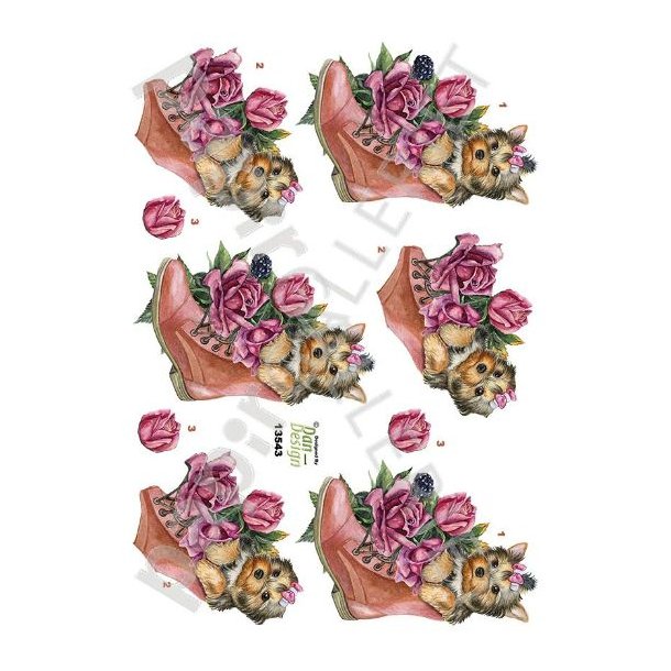 3D Ark Dan-Design BlomsterHund 13543