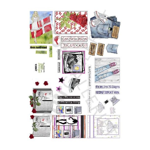 3D Ark Dan-Design Minikort Konfirmation 13567