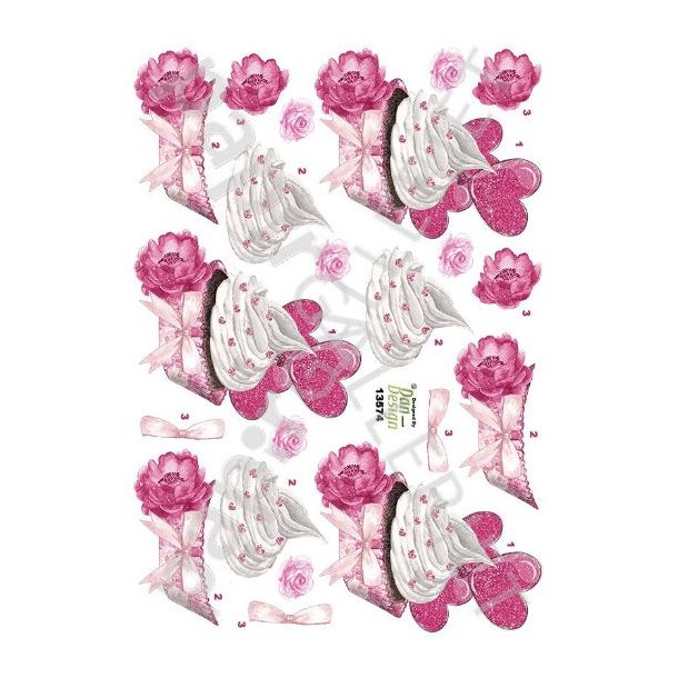 3D Ark Dan-Design Valentine Cupcake 13574
