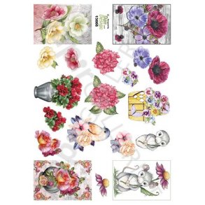 3D Ark Dan-Design Minikort Blomster 13666