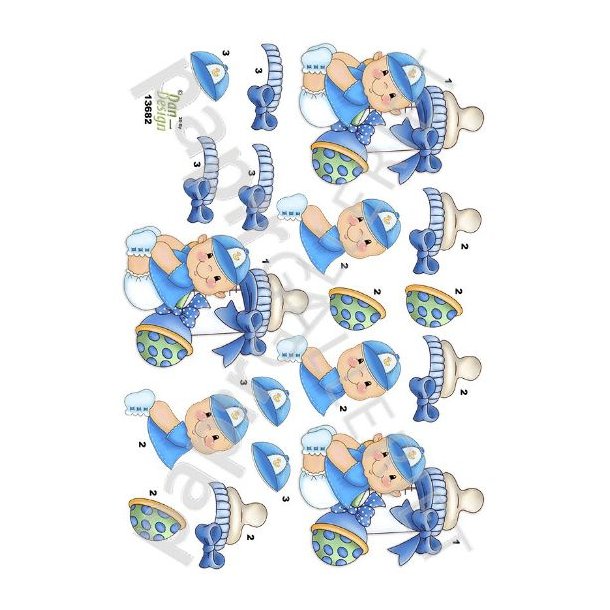 3D Ark Dan-Design Baby - Barnedb - BabyShower Bl 13682