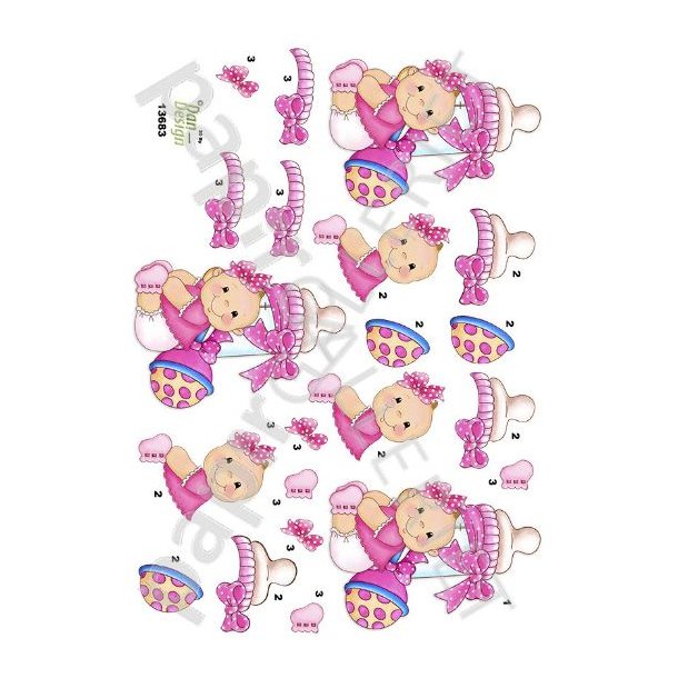 3D Ark Dan-Design Baby - Barnedb - BabyShower Lyserd 13683