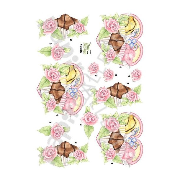 3D Ark Dan-Design Hjerte - Chokolade 13685