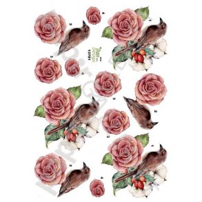 3D Ark Dan-Design BlomsterFugl 13701