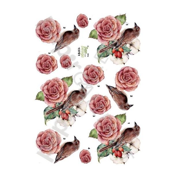 3D Ark Dan-Design BlomsterFugl 13701