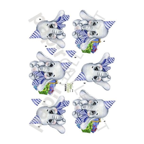 3D Ark Dan-Design BabyElefant - BabyShower 13704