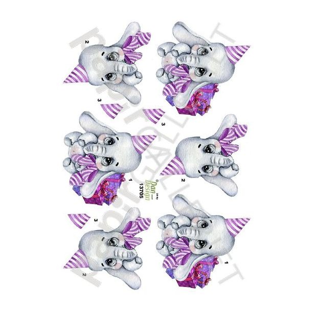 3D Ark Dan-Design BabyElefant - BabyShower 13705
