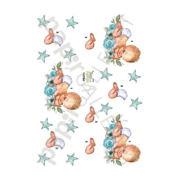 3D Ark Dan-Design Baby - Barnedb - BabyShower Dreng 13758