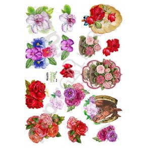 3D Ark Dan-Design Minikort - Blomster 13774