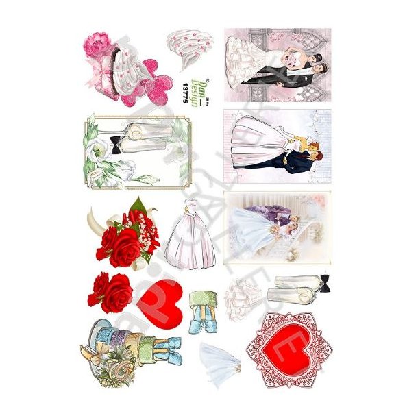 3D Ark Dan-Design Minikort - Bryllup 13775