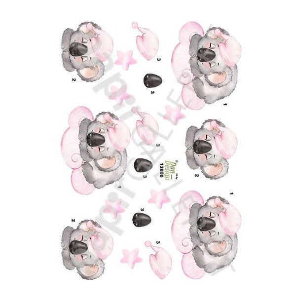 3D Ark Dan-Design Baby - Barnedb - BabyShower Lyserd Koalabjrn 13800