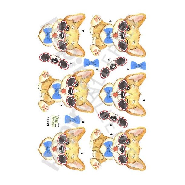 3D Ark Dan-Design Hund-Briller-Butterfly 13801