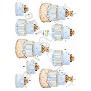 3D Ark - Dan-Design Baby - Barnedb - BabyShower - Lysebl  13807