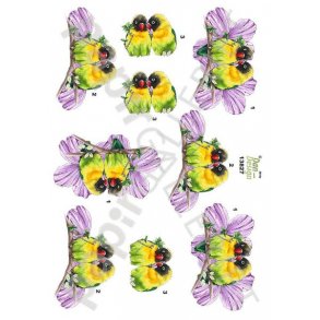 3D Ark Dan-Design Fugle & Blomster - 13827