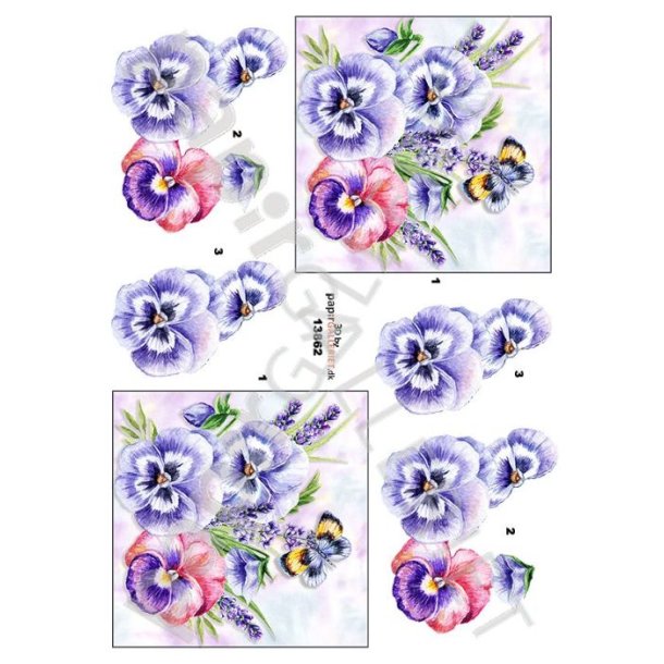 3D Ark Papirgalleriet.dk Blomster 13862