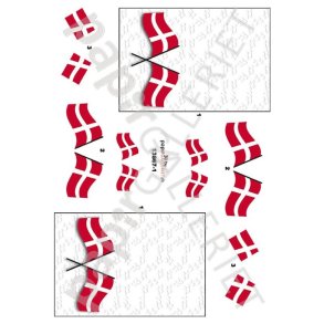 3D Ark Papirgalleriet.dk Dannebrog Flag 13867-1